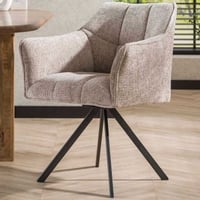 Draaibare eetkamerstoel Aster - 63x60x81cm - zand