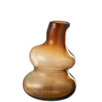 Vaas fles glas bruin large