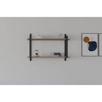 Woody Fashion Wandplank | Melamine Laag | 18mm Dikte | 90x60x22 cm | Notelaar