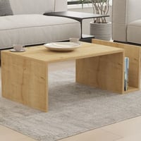 Salontafel Memo - 100% MELAMINE - Saffier Eiken - 86,8 x 32,4 x 50 cm