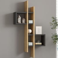 Wandplank Emse - 100% MELAMINE - Saffier Eiken - 53,8 x 108 x 19,6 cm