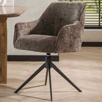 Kuipstoel Giacomo - 61x62x83cm - draaibaar - taupe