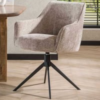 Kuipstoel Giacomo - 61x62x83cm - draaibaar - zand