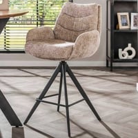 Barstoel Lungo - 56x60x99cm - draaibaar - zand