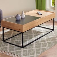 Salontafel Filora | 110 x 50 x 40 cm | 2 Opbergvakken | Kleur: Eikenhout
