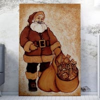 Christmas Bouquet Decoratief canvas schilderij | Houten lijst | 70 x 100 cm