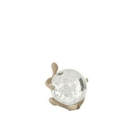 Beeld bal resin/kristal beige
