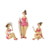 Strand vrouwen resin roze assortiment van 3