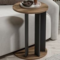 Bijzettafel Ema - 100% MELAMINE - Walnoot - 34 x 64 x 34 cm
