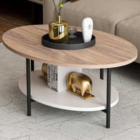 Elis Salontafel | 100% MELAMINE | Eiken, Wit