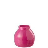 Vase glass orange pink small
