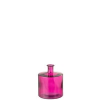 Vase bottle glass pink small