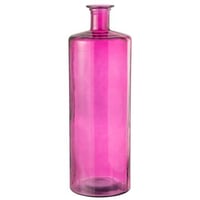 Vase bottle glass pink large