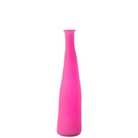 Vase bottle glass neon pink small