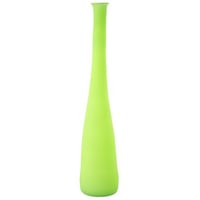 Vase bottle glass neon green large