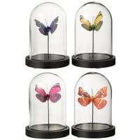 Stolp vlinder glas/papier mix small assortiment van 4