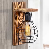 Erebos Wandlamp | Houten body | Houten