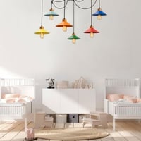 Strakke en eigentijdse decoratieve kroonluchter | Veelkleurig | 144 cm Diameter | Verstelbare Hoogte