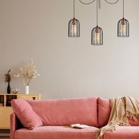 Strakke en verfijnde Moderne Kroonluchter | Metalen Behuizing | Zwart Brons