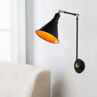 Berceste Wandlamp | METALEN BEHUIZING | Zwart