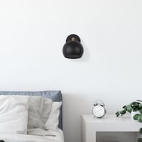 Moderne Slanke Wandlamp | Metalen Behuizing | 15x28cm | Zwart