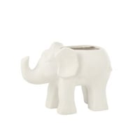 Bloempot olifant klei wit