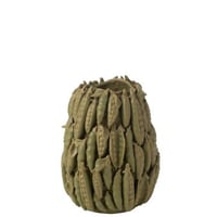 Vaas botanica bonen hoog klei groen