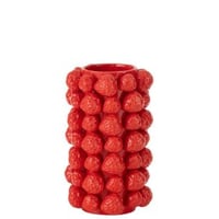 Vaas aardbeien cover keramiek rood