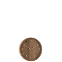 Wandklok multiplex/mdf naturel donker small