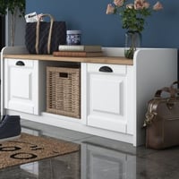 Schoenenkast P2 - 100% MELAMINE - Wit - 120 x 45 x 40 cm