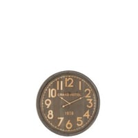 Wandklok grand hotel mdf naturel donker small