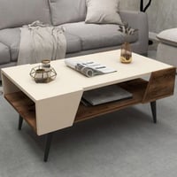 Salontafel Aren  - 100% MELAMINE - Beige - 90 x 38 x 53,6 cm