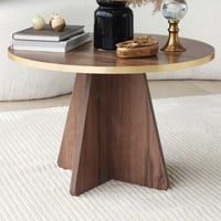 Mushroom Salontafel | 100% MELAMINE | Goud, Walnoot