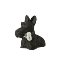 Schotse terrier + bot polyresin zwart