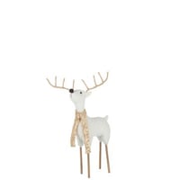 Rendier sjaal polyester wit/goudkleurig small