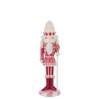 Notenkraker snoep hars wit/roze medium