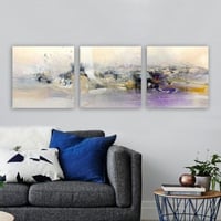 Remy Decoratief canvas schilderij (3 stuks) | Houten lijst | 30 x 90 cm