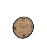 Wandklok mdf bruin/zwart small
