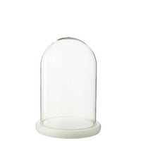 Decoratieve stolp glas wit medium