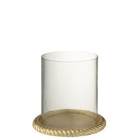 Kaarshouder aluminium goudkleurig