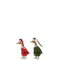 Eend hoed bamboewortel groen/rood small assortiment van 2