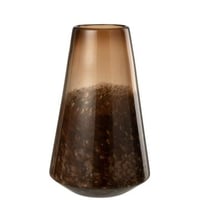 Vaas kegel glas donkerbruin large
