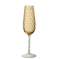 Champagne glas gestreept glas caramel