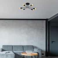Tatum kroonluchter | 60 x 60 cm | metalen behuizing | zwart