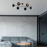 Dram Kroonluchter | METALEN BEHUIZING | Zwart