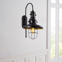 Tatum Wandlamp | Metalen behuizing | 28x40cm | IP20 | Zwart
