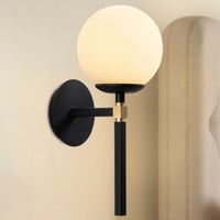 Gondol Wandlamp | METALEN BEHUIZING | Zwart, Wit