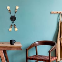 Tatum Wandlamp | Metalen behuizing | 17x8cm | Zwart
