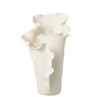 Vaas helix onregelmatig keramiek wit