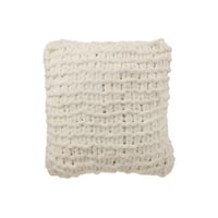 Kussen gebreeën polyester wit